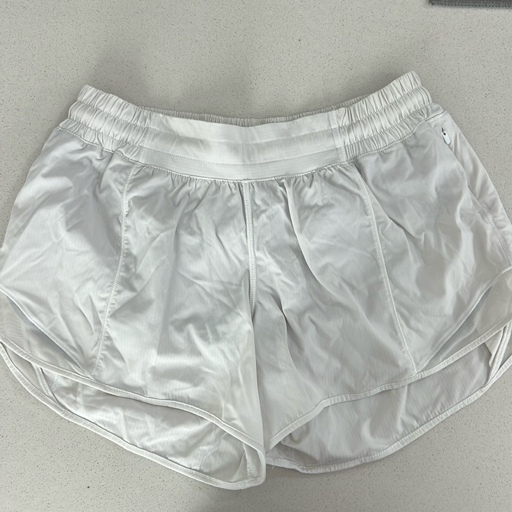 White hotty hot 4 inch shorts